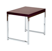 Wall Street End Table - Espresso / Chrome