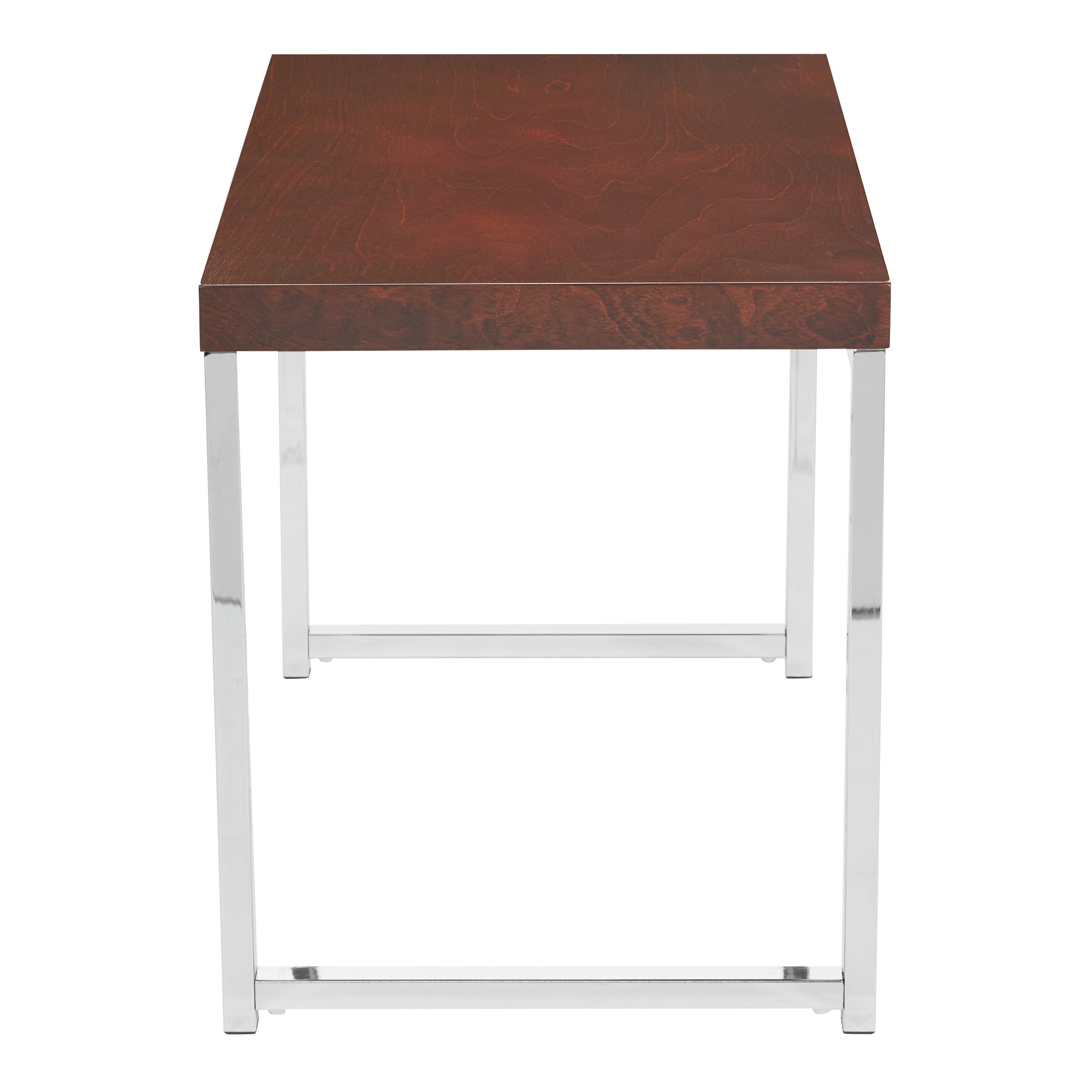 Wall Street End Table - Espresso / Chrome