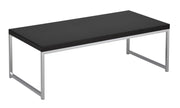 Wall Street Coffee Table - Black / Chrome Finish