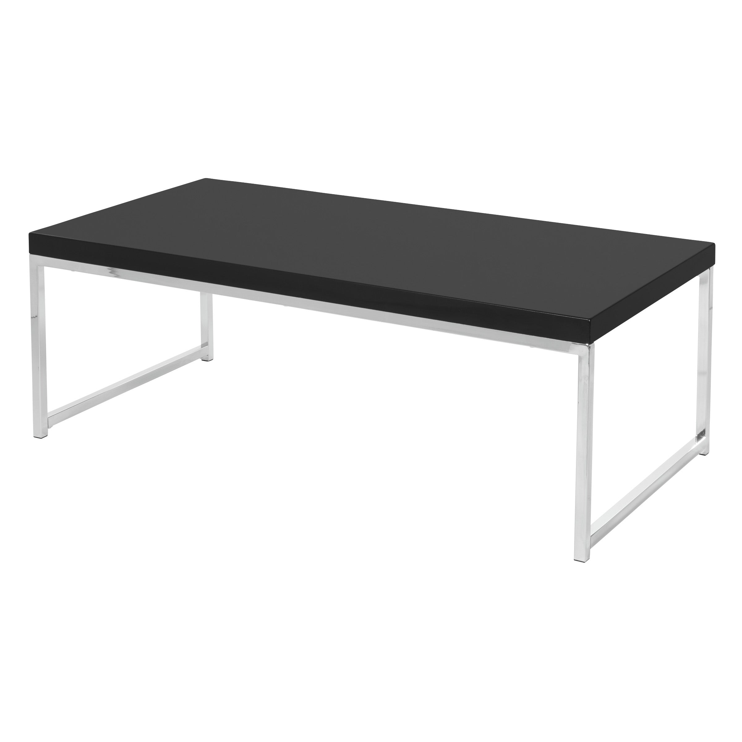Wall Street Coffee Table - Black / Chrome Finish