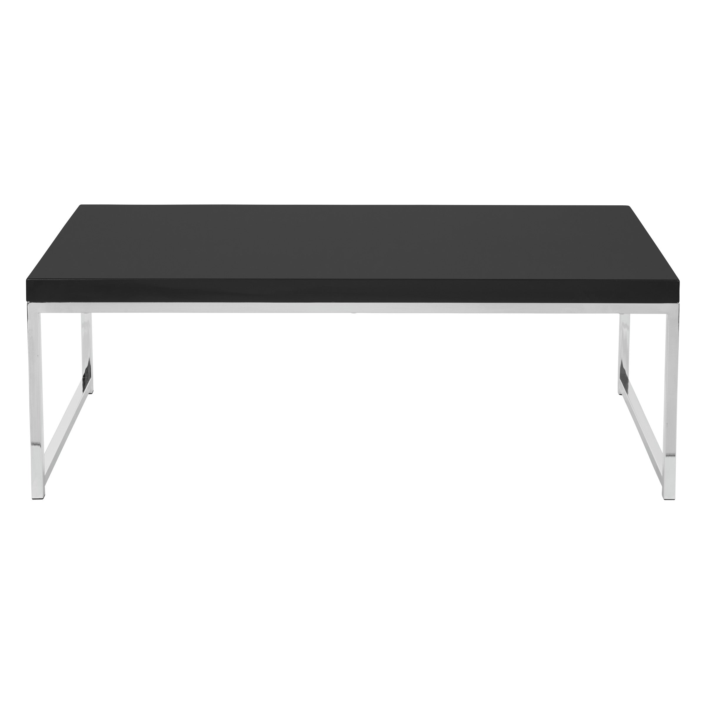 Wall Street Coffee Table - Black / Chrome Finish
