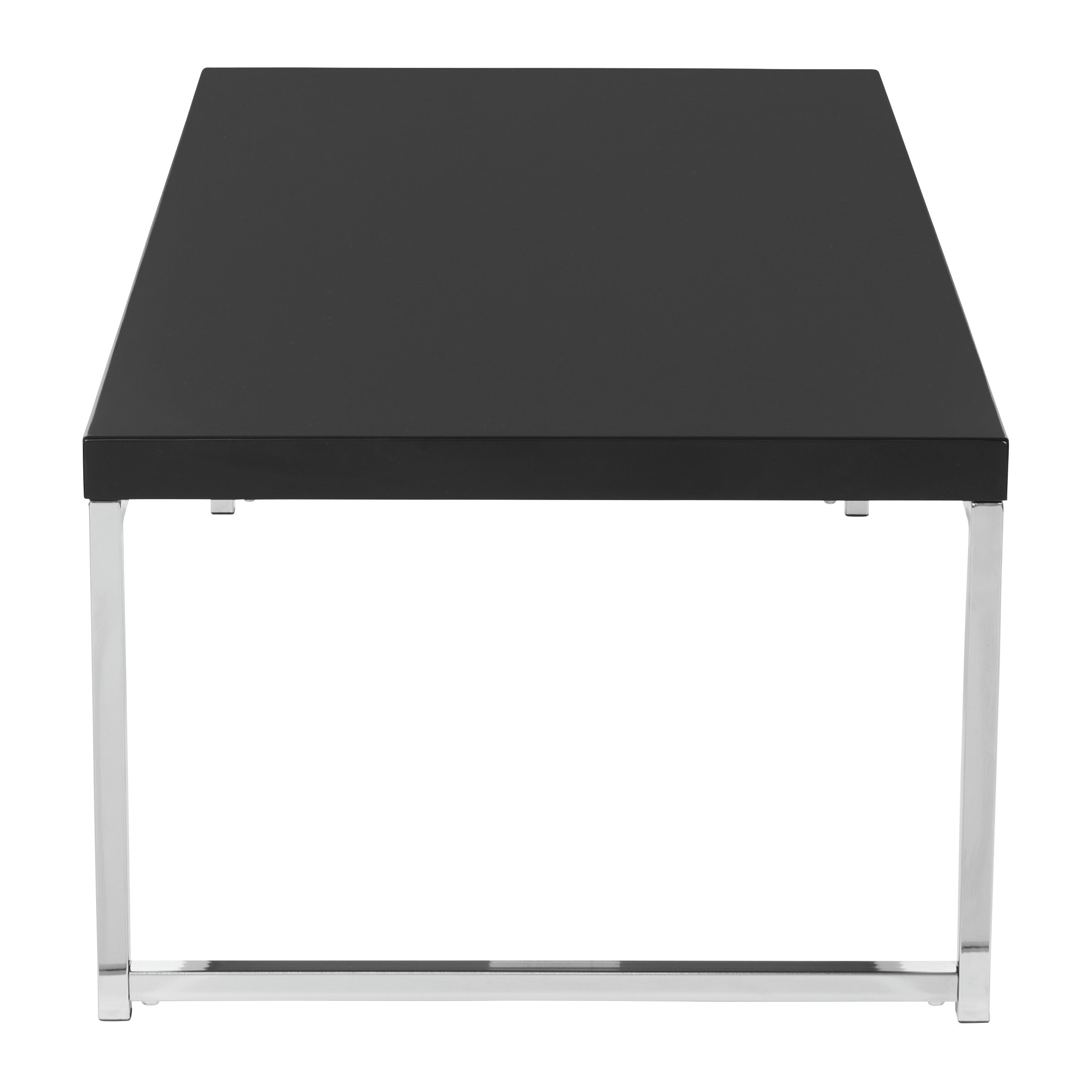Wall Street Coffee Table - Black / Chrome Finish