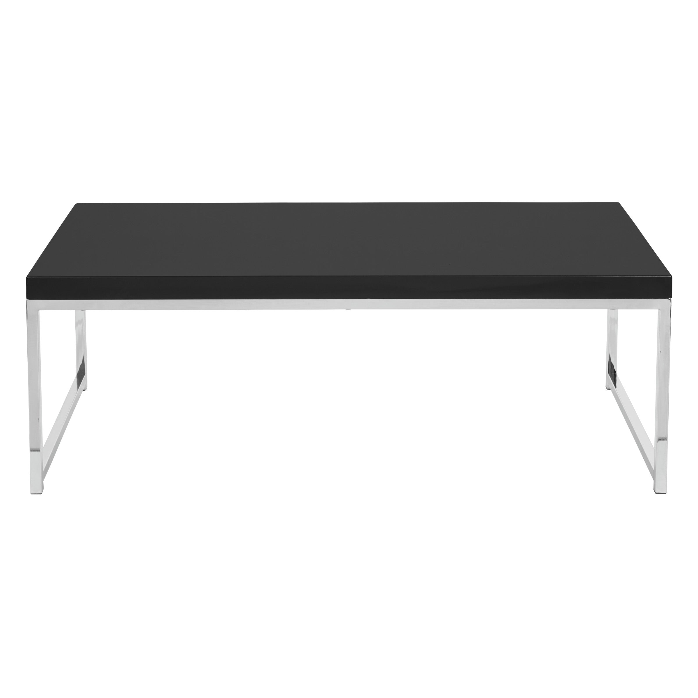 Wall Street Coffee Table - Black / Chrome Finish