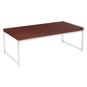 Wall Street Coffee Table - Espresso / Chrome