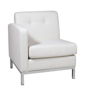 White Faux Leather LAF Armchair - White