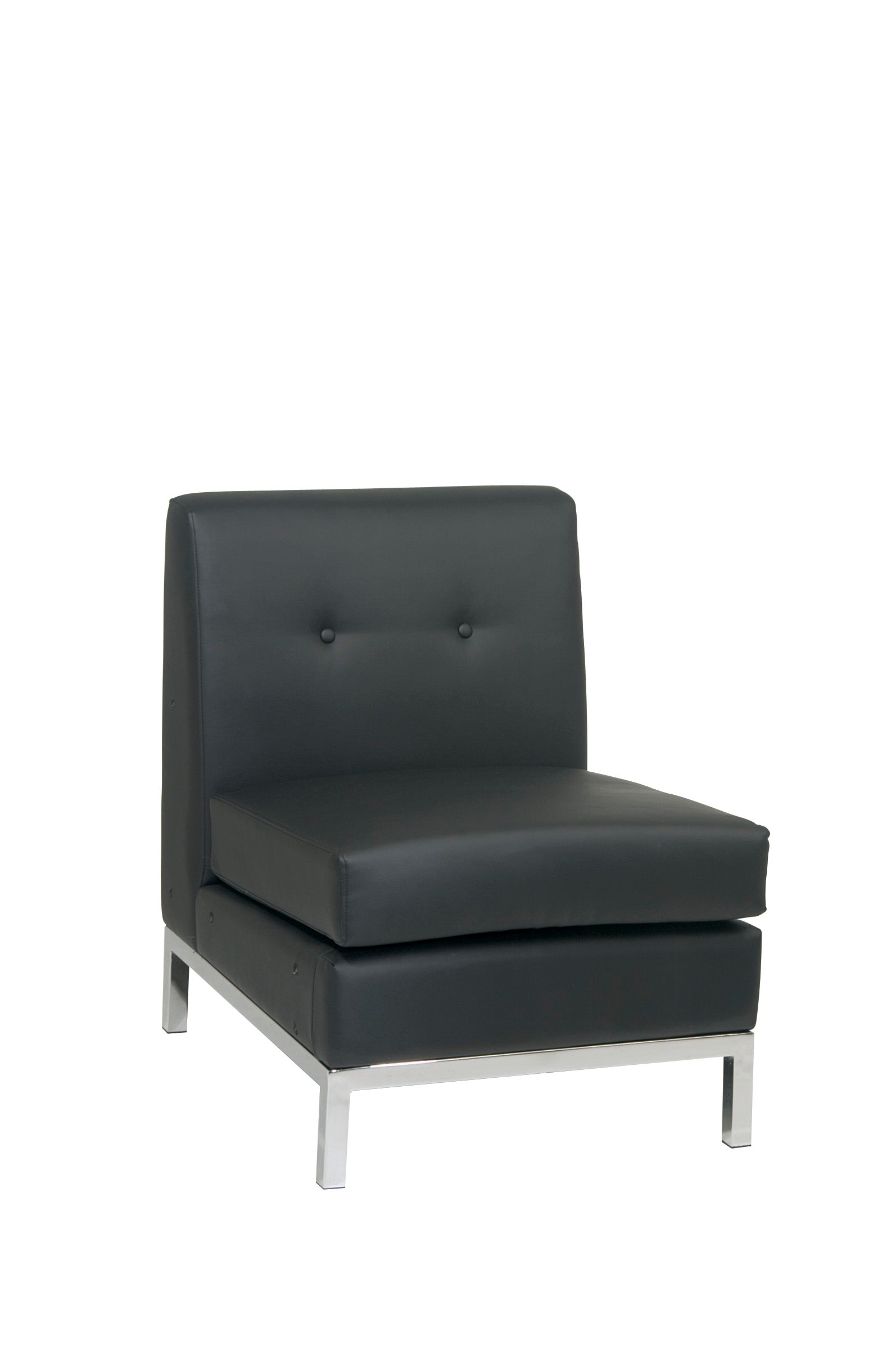 Wall Street Armless Chair - Black