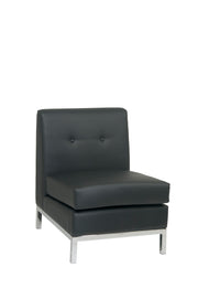 Wall Street Armless Chair - Black