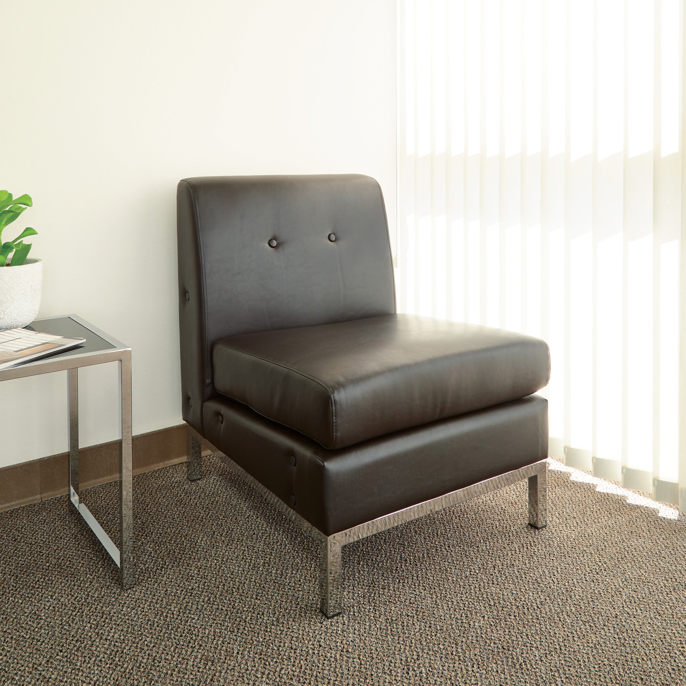 Wall Street Armless Chair - Espresso