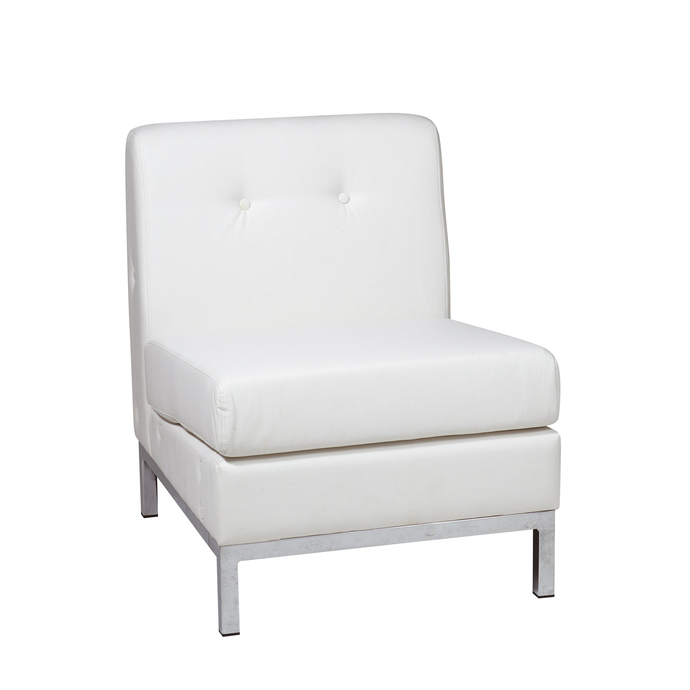 Wall Street Armless Chair - White