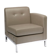 Smoke Faux Leather RAF Armchair - Smoke