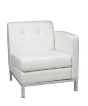 White Faux Leather RAF Armchair - White