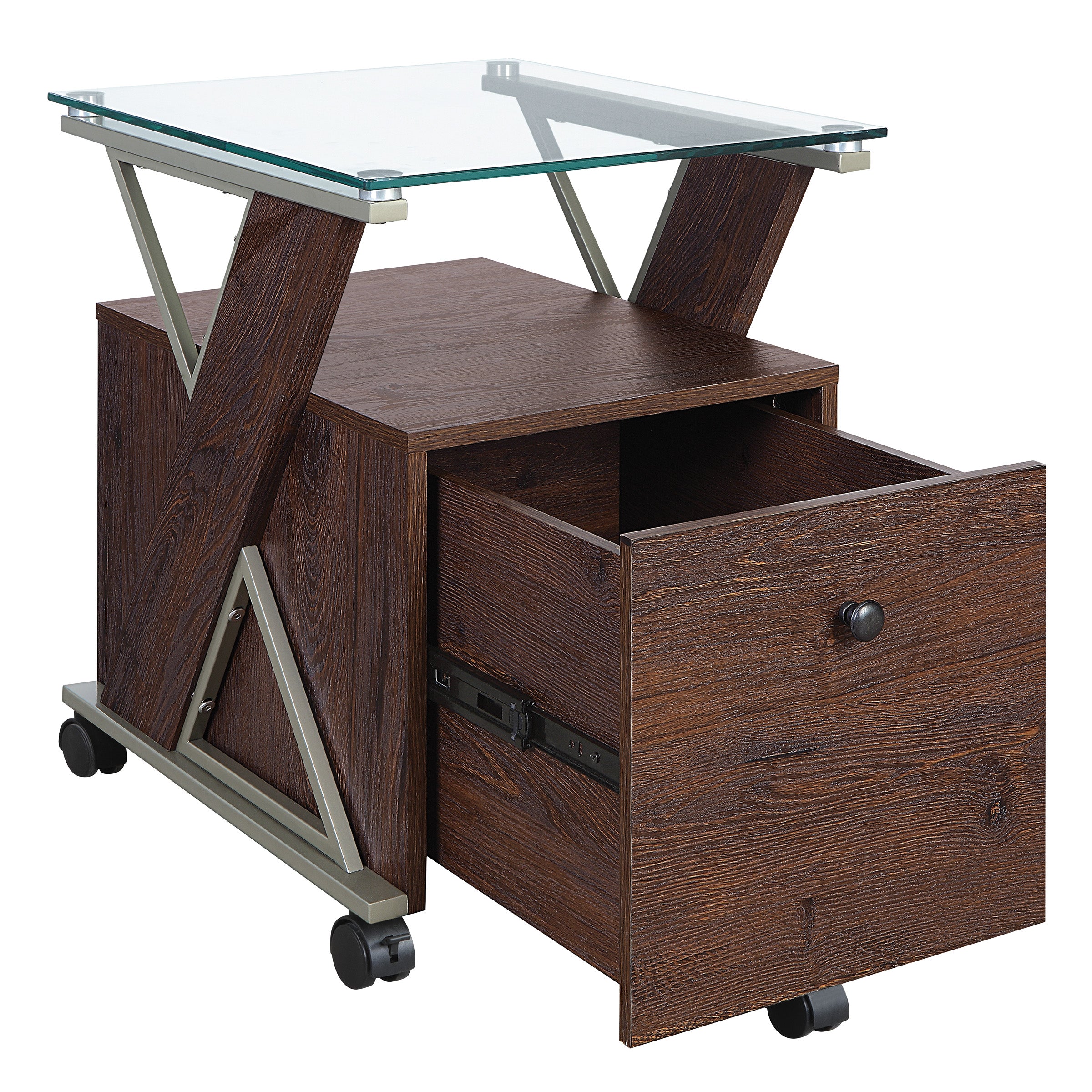 Zenos Mobile Cabinet - Cherry