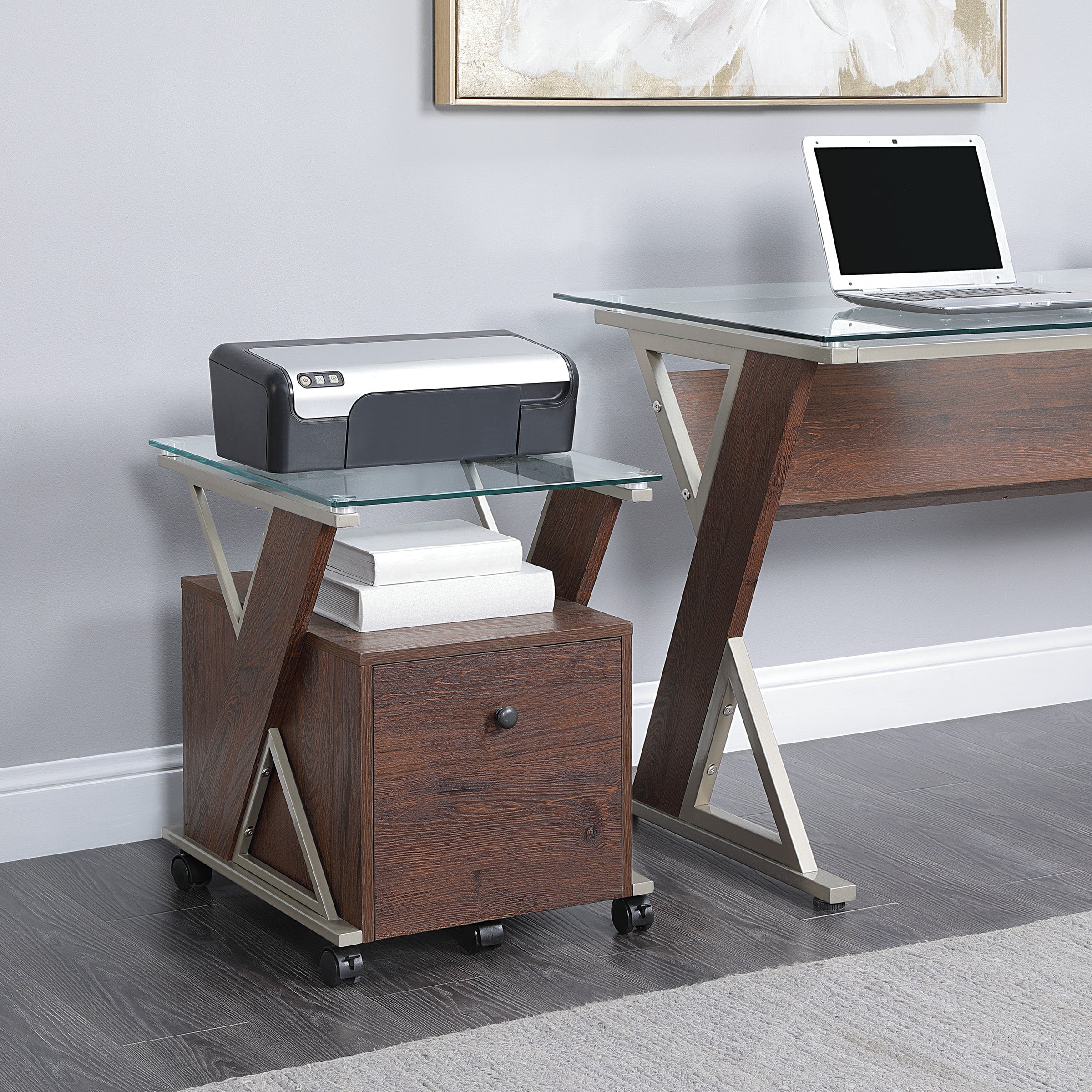 Zenos Mobile Cabinet - Cherry
