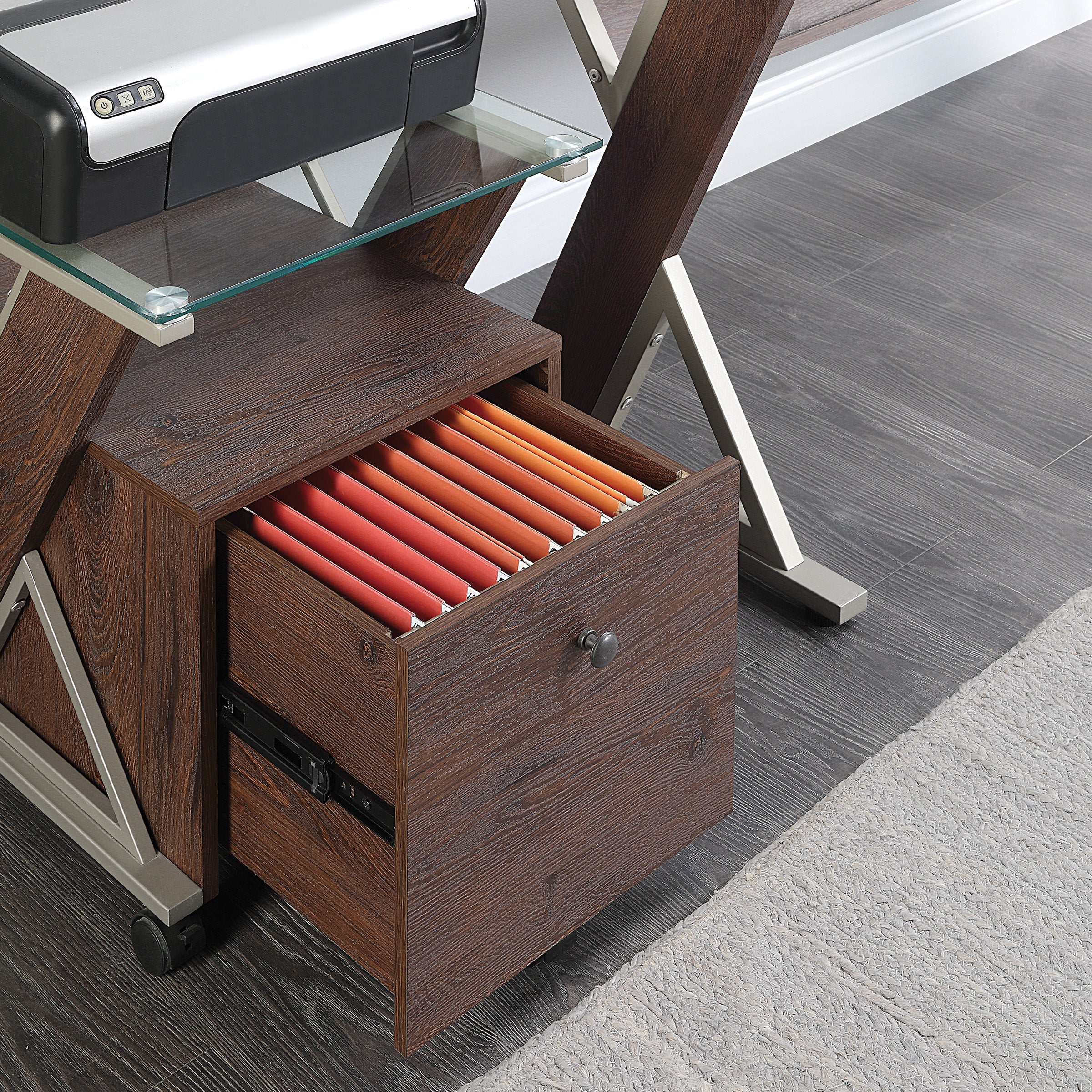 Zenos Mobile Cabinet - Cherry