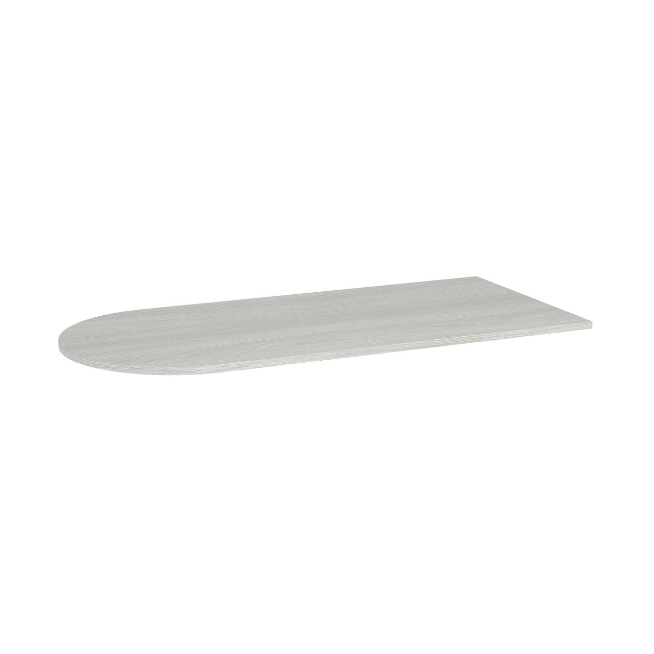 OfficeSource OS Laminate 66"W Bullet Top - Arcadia White