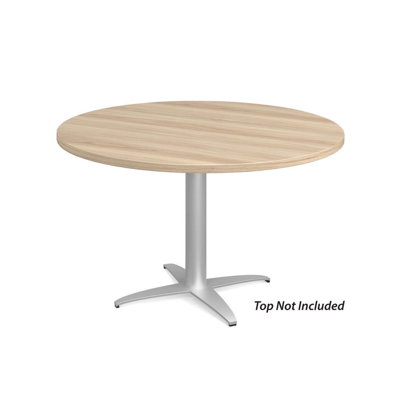 OfficeSource Reception Tables 19"Hx23"W 4-Prong Base with Round Post - Stainless Steel