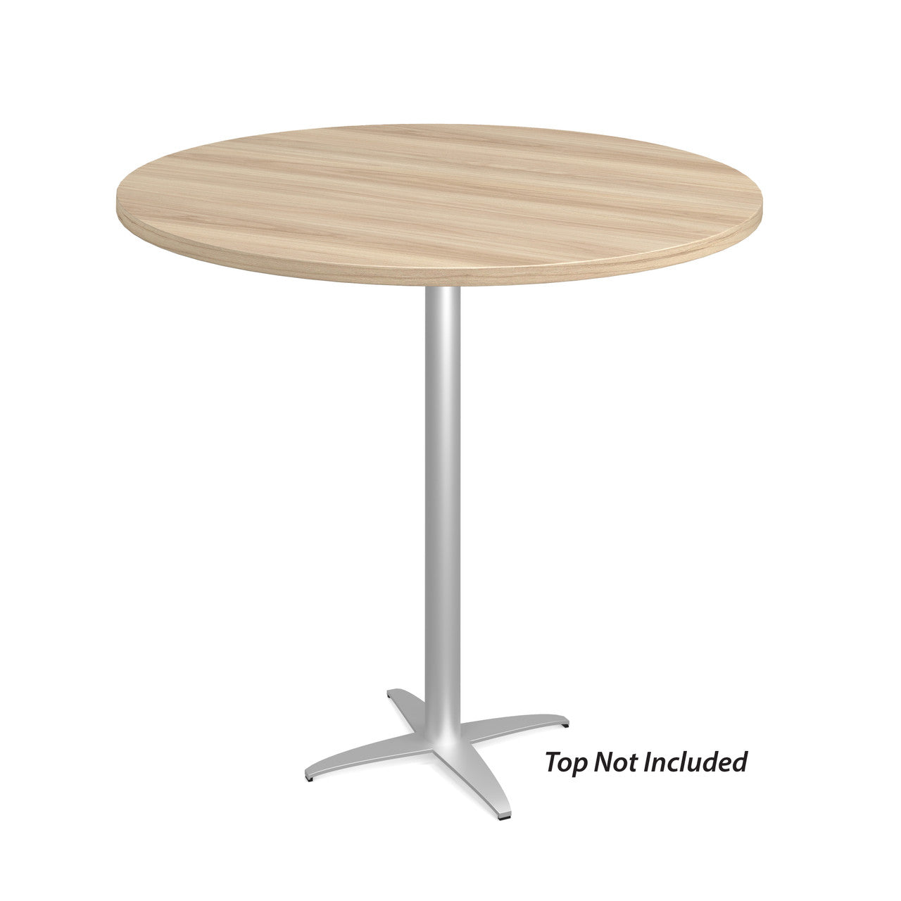 OfficeSource Reception Tables 41"Hx23"W 4-Prong Base with Round Post - Stainless Steel