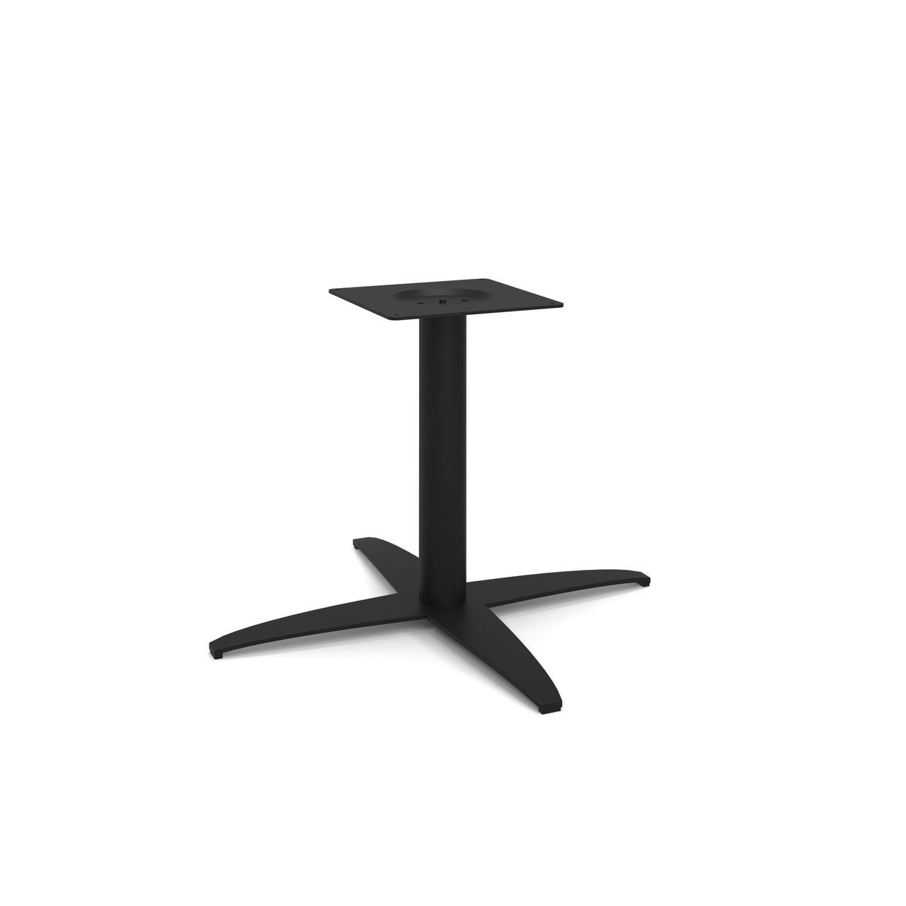 OfficeSource Reception Tables 19"Hx30"W 4-Prong Base with Round Post - Black