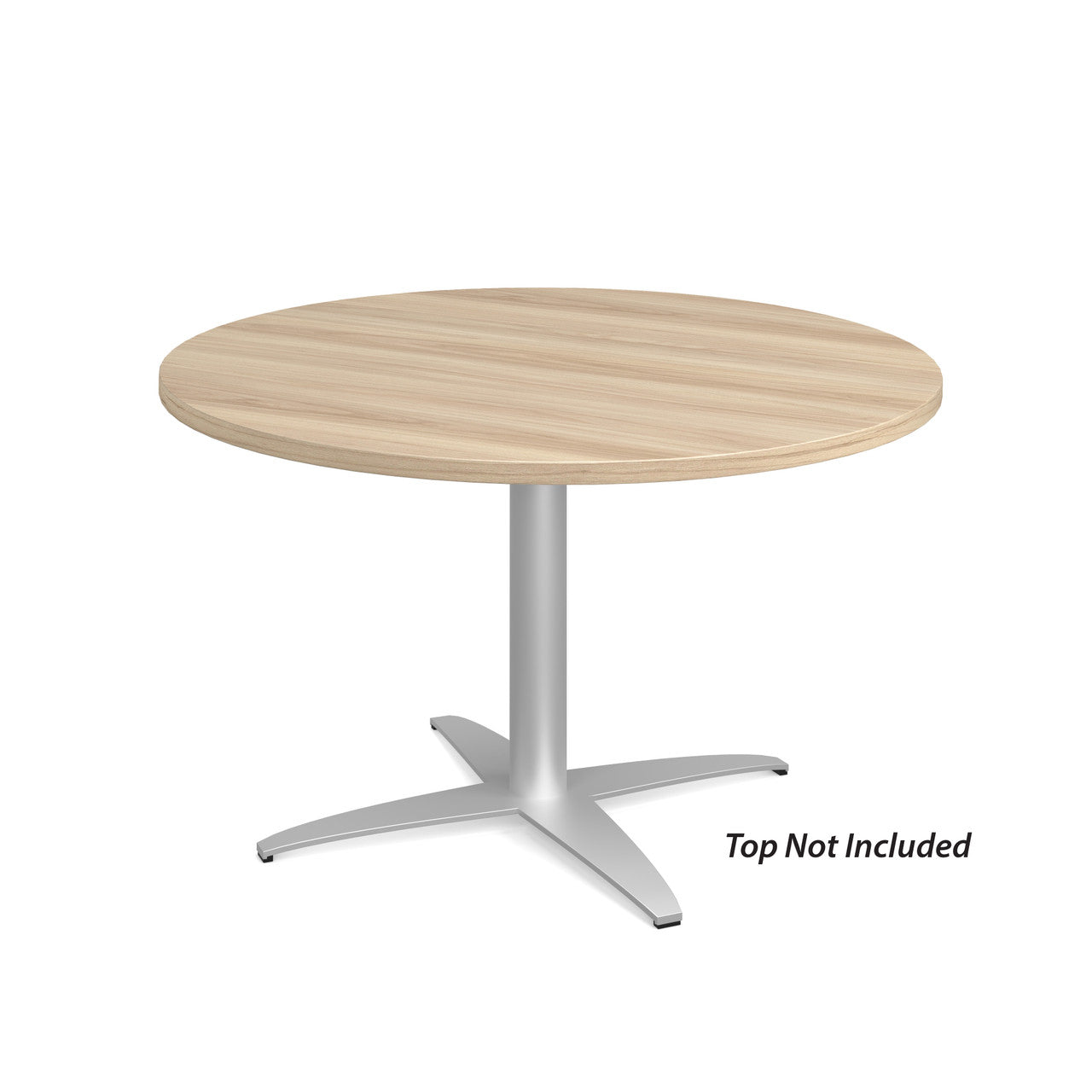 OfficeSource Reception Tables 19"Hx30"W 4-Prong Base with Round Post - Stainless Steel