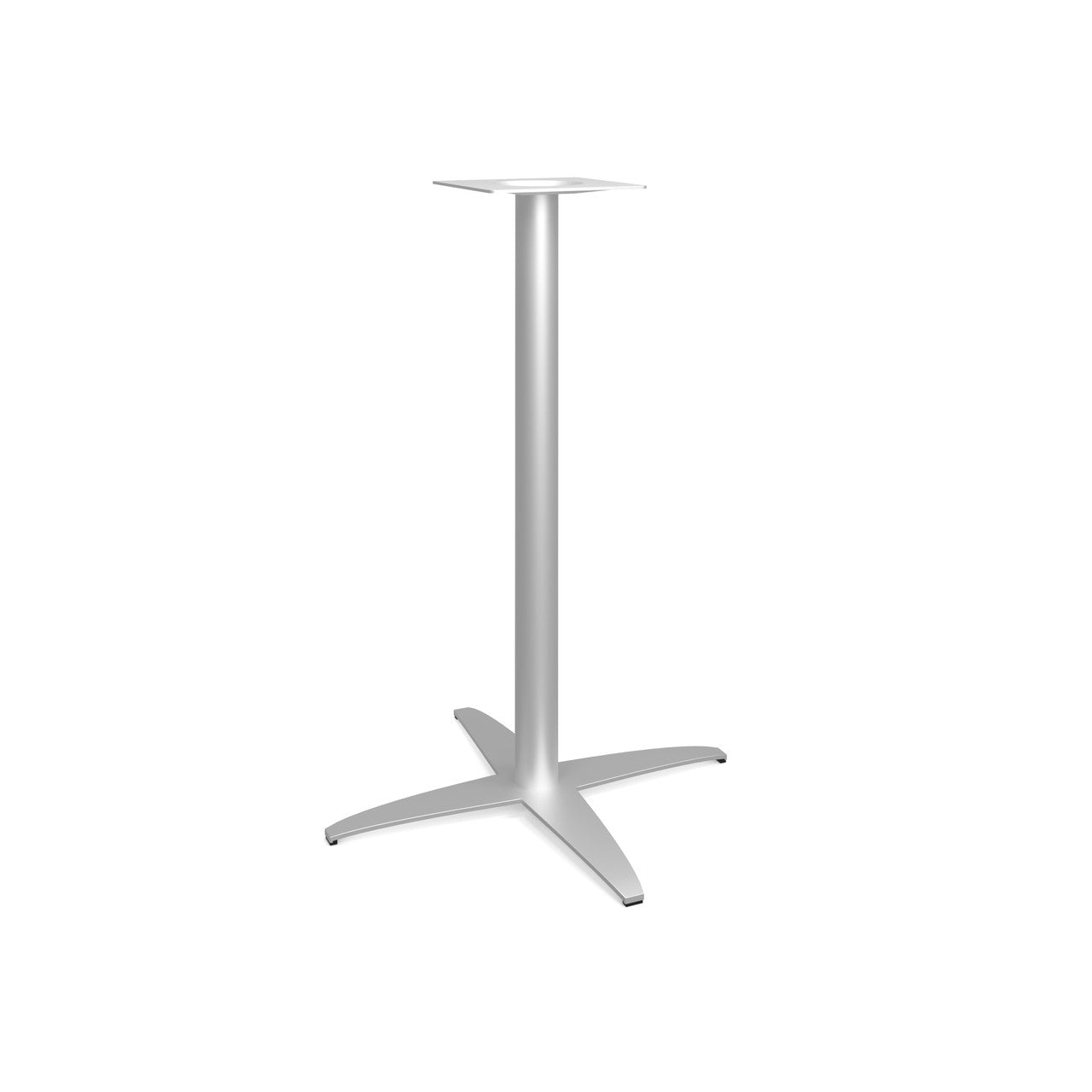 OfficeSource Reception Tables 41"Hx30"W 4-Prong Base with Round Post - Stainless Steel