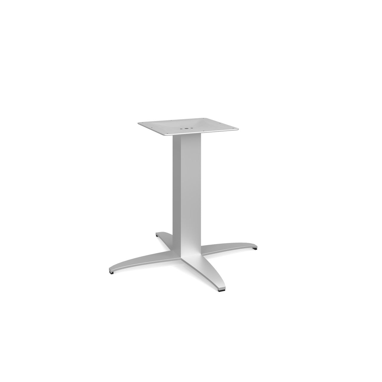 OfficeSource Reception Tables 19"Hx23"W 4-Prong Base with Square Post - Stainless Steel
