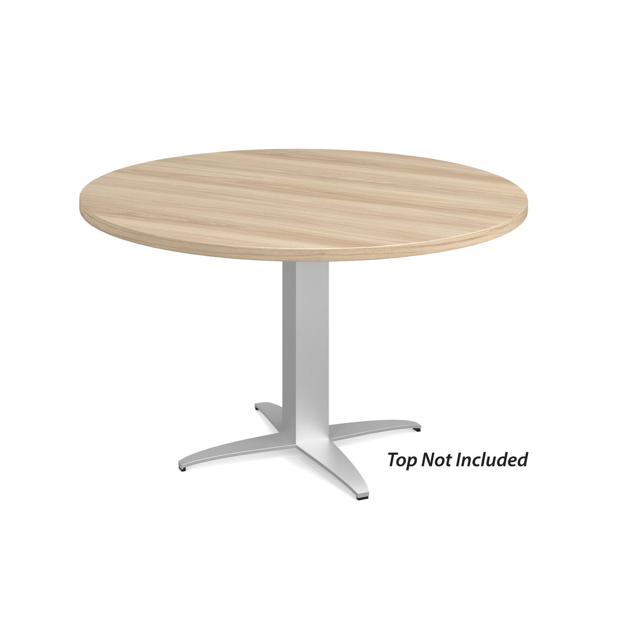 OfficeSource Reception Tables 19"Hx23"W 4-Prong Base with Square Post - Stainless Steel