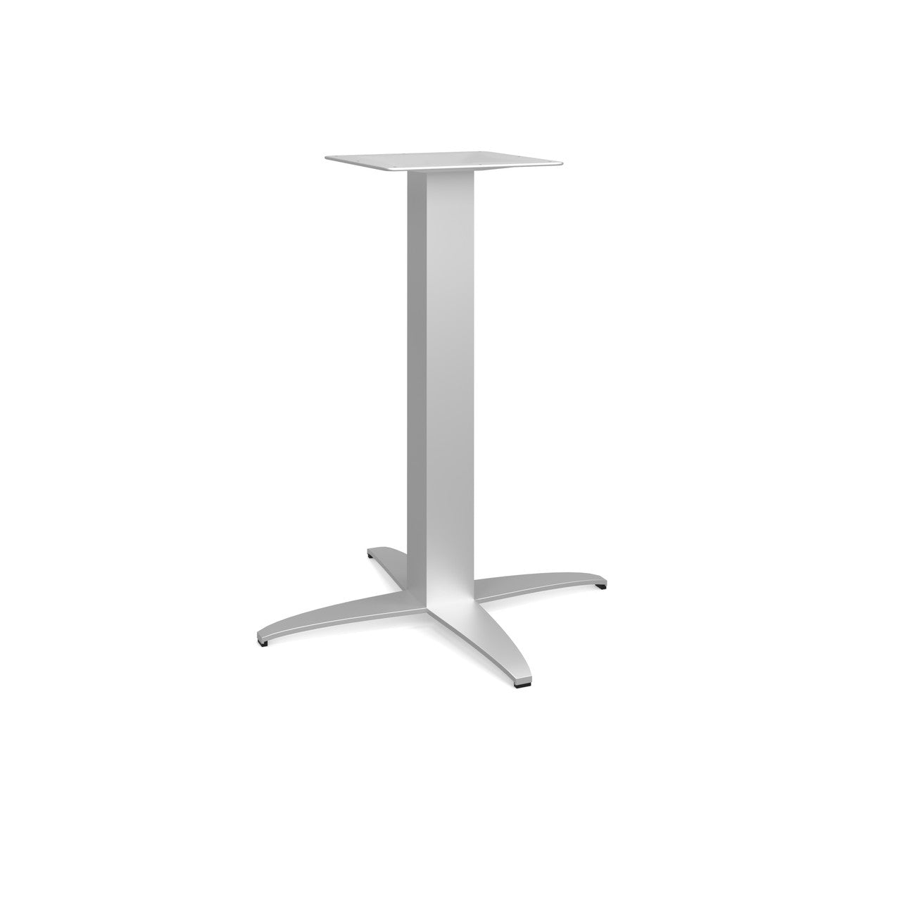 OfficeSource Reception Tables 28"Hx23"W 4-Prong Base with Square Post - Stainless Steel