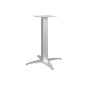 OfficeSource Reception Tables 28"Hx23"W 4-Prong Base with Square Post - Stainless Steel