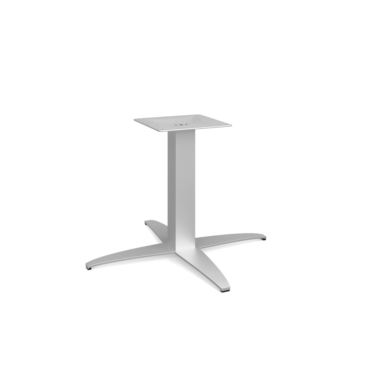 OfficeSource Reception Tables 19"Hx30"W 4-Prong Base with Square Post - Stainless Steel