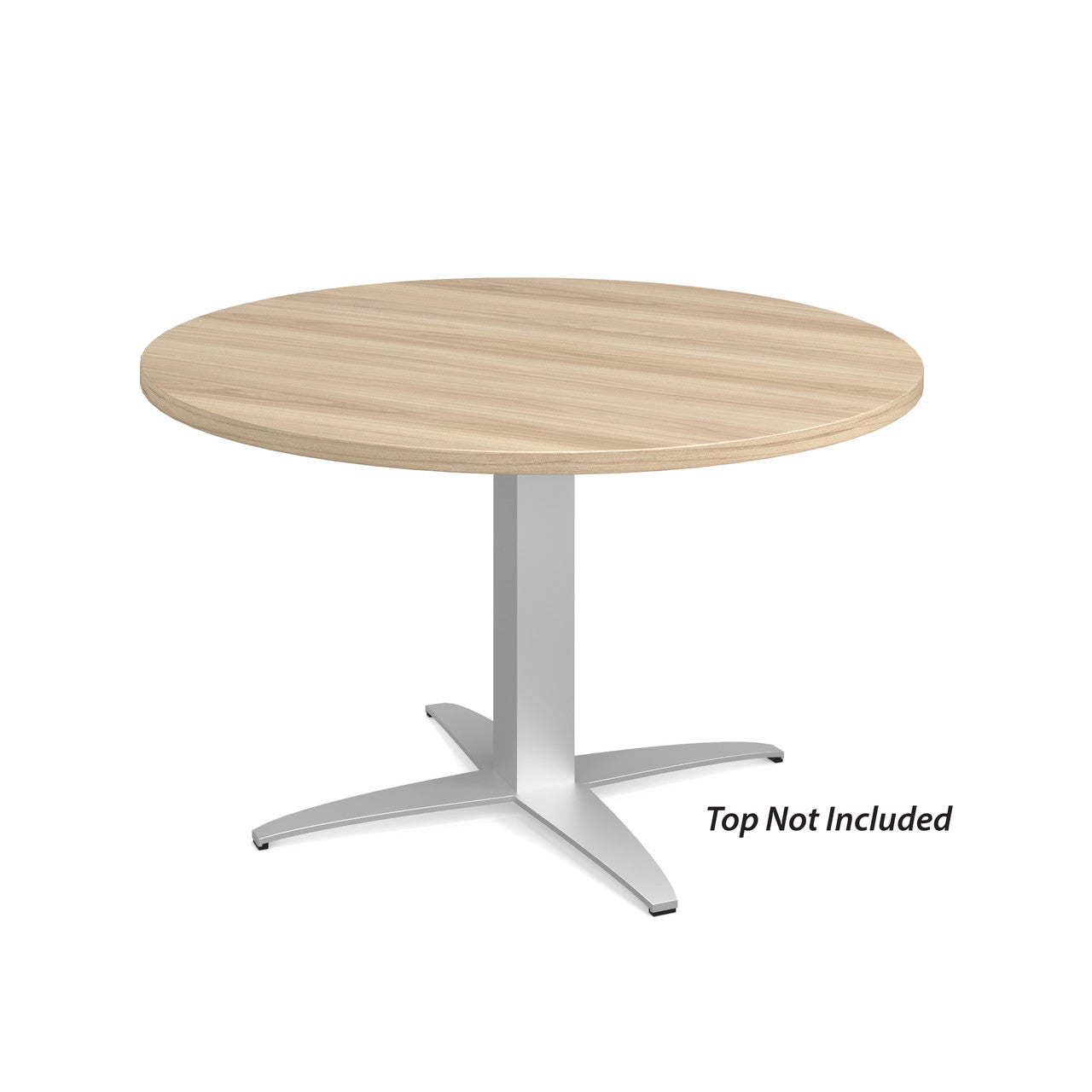 OfficeSource Reception Tables 19"Hx30"W 4-Prong Base with Square Post - Stainless Steel