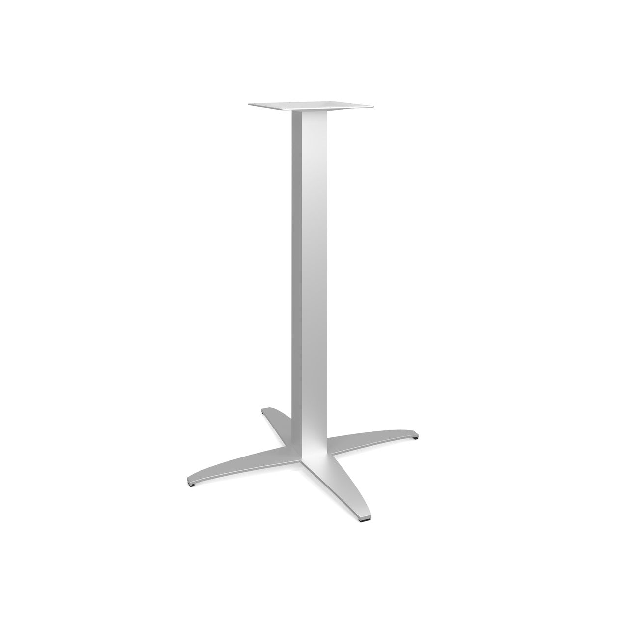 OfficeSource Reception Tables 41"Hx30"W 4-Prong Base with Square Post - Stainless Steel
