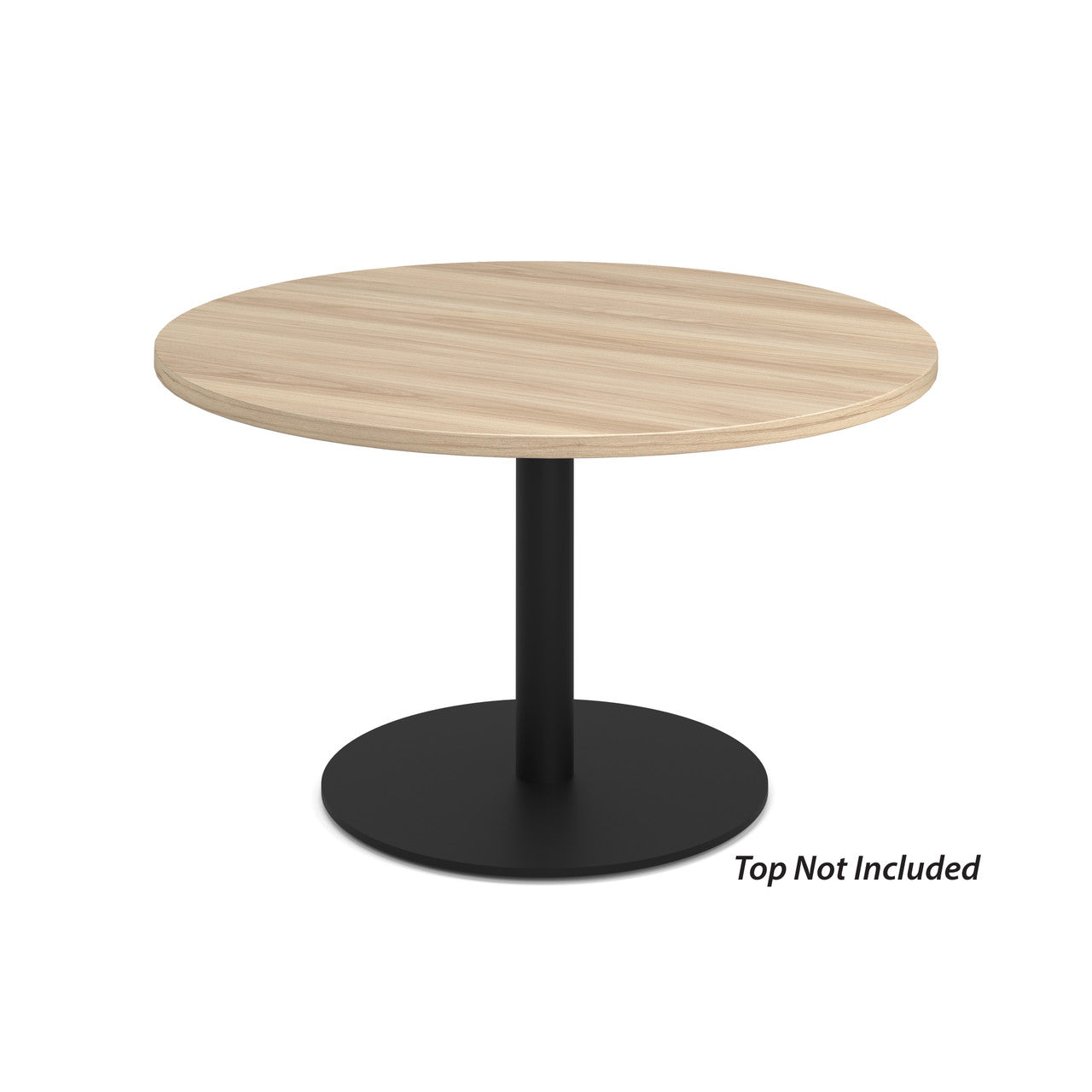 OfficeSource OS Reception Tables  19"H Round Base with Round Post - Black