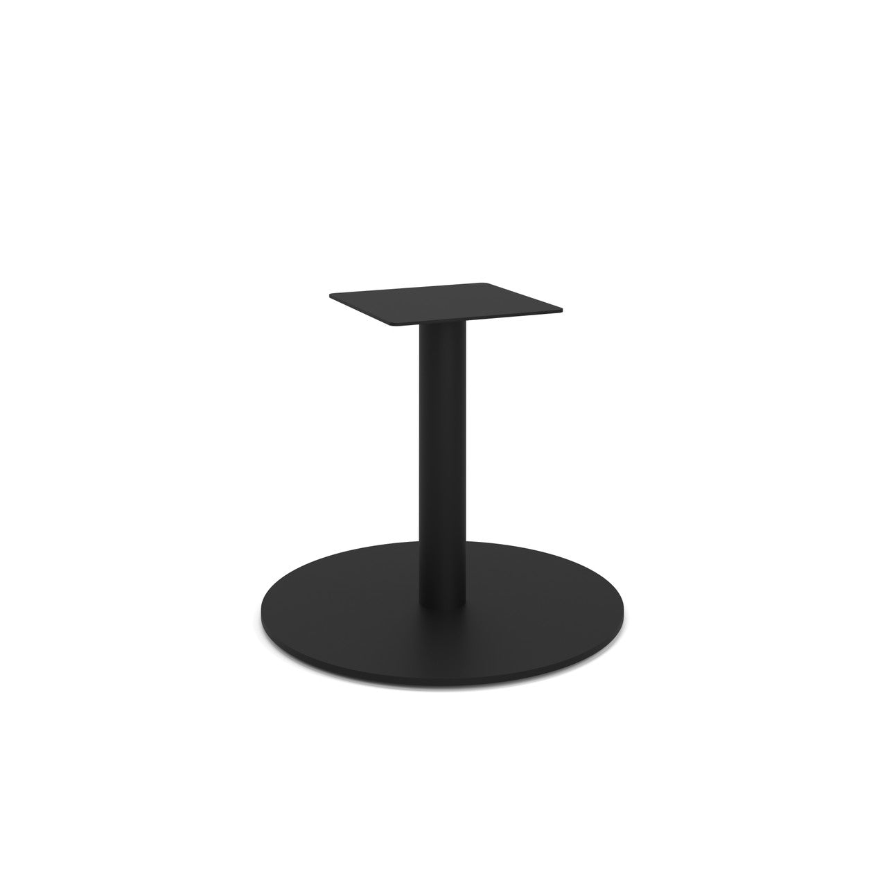 OfficeSource OS Reception Tables  19"H Round Base with Round Post - Black