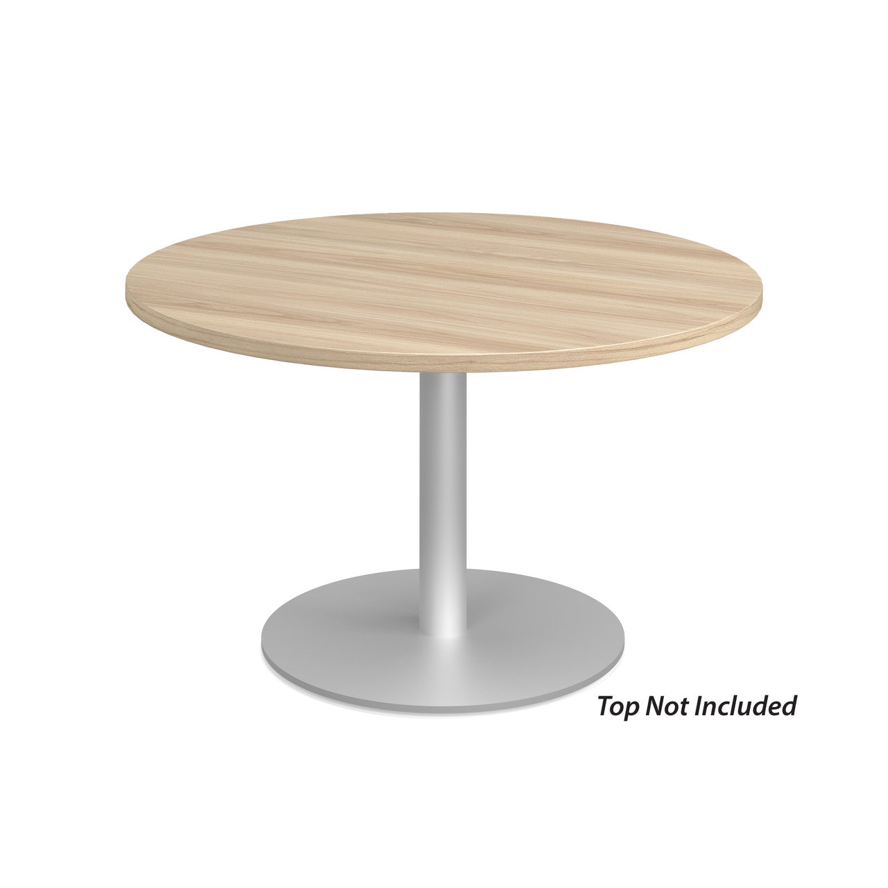 OfficeSource OS Reception Tables  19"H Round Base with Round Post - Stainless Steel