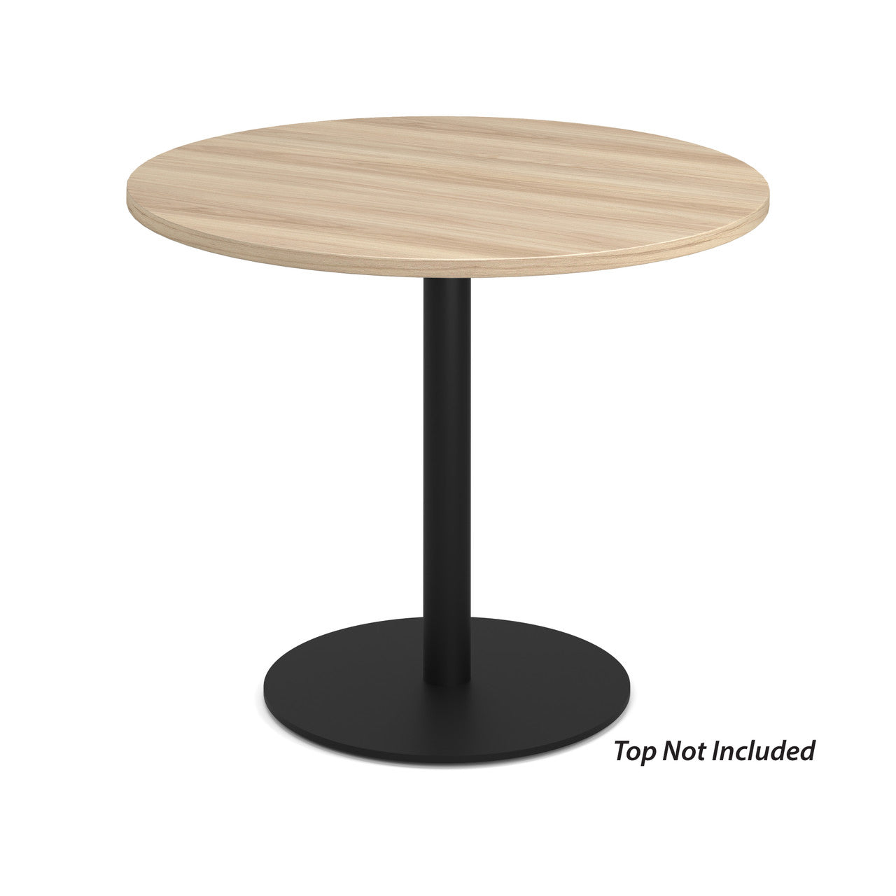 OfficeSource OS Reception Tables  28"H Round Base with Round Post - Black