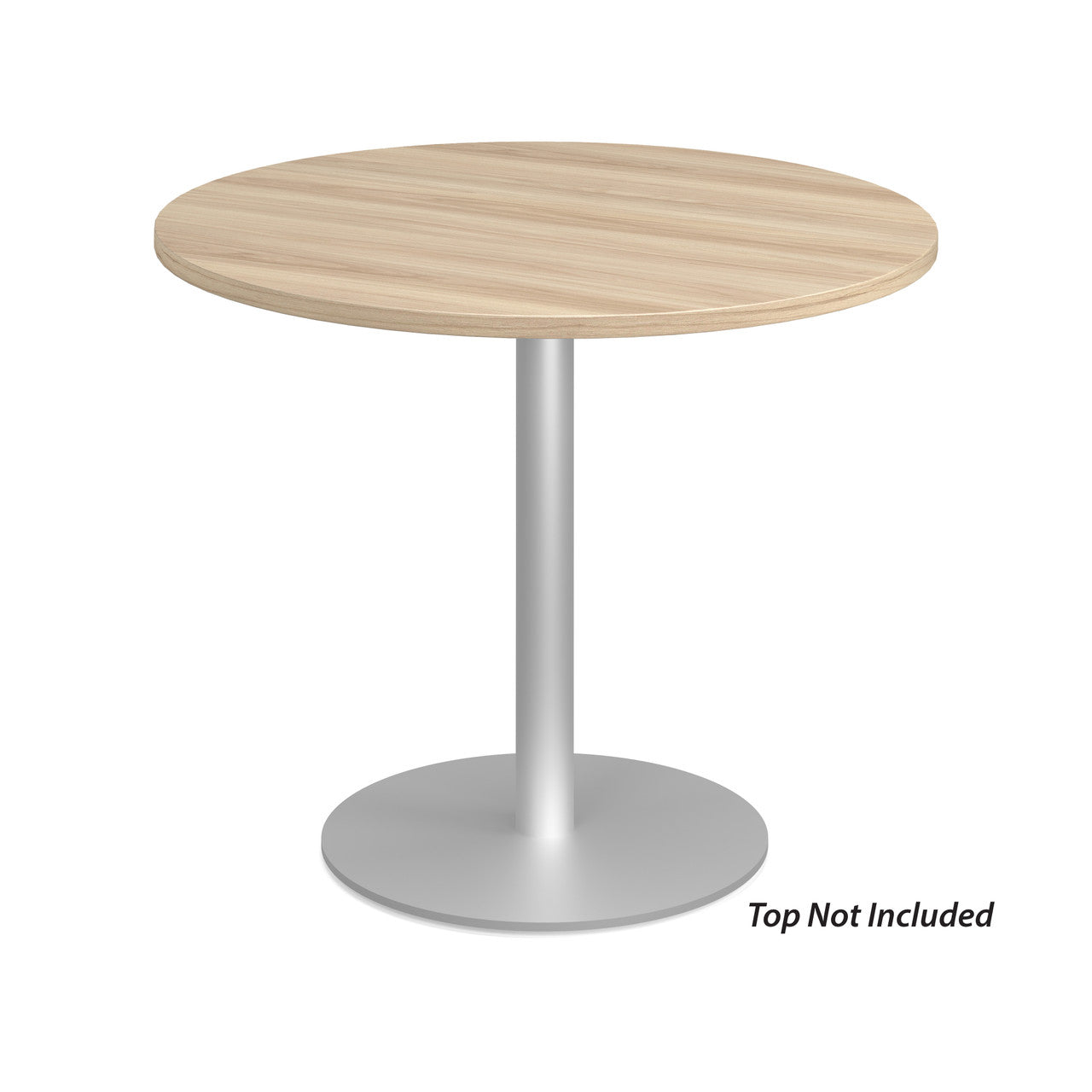 OfficeSource OS Reception Tables  28"H Round Base with Round Post - Stainless Steel