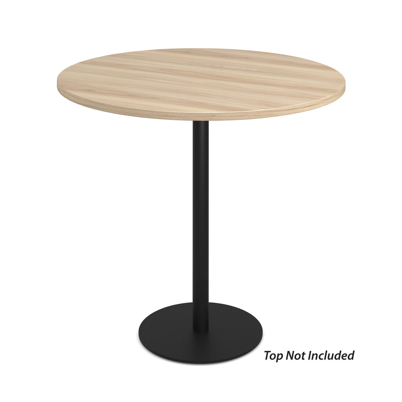 OfficeSource OS Reception Tables  41"H Round Base with Round Post - Black