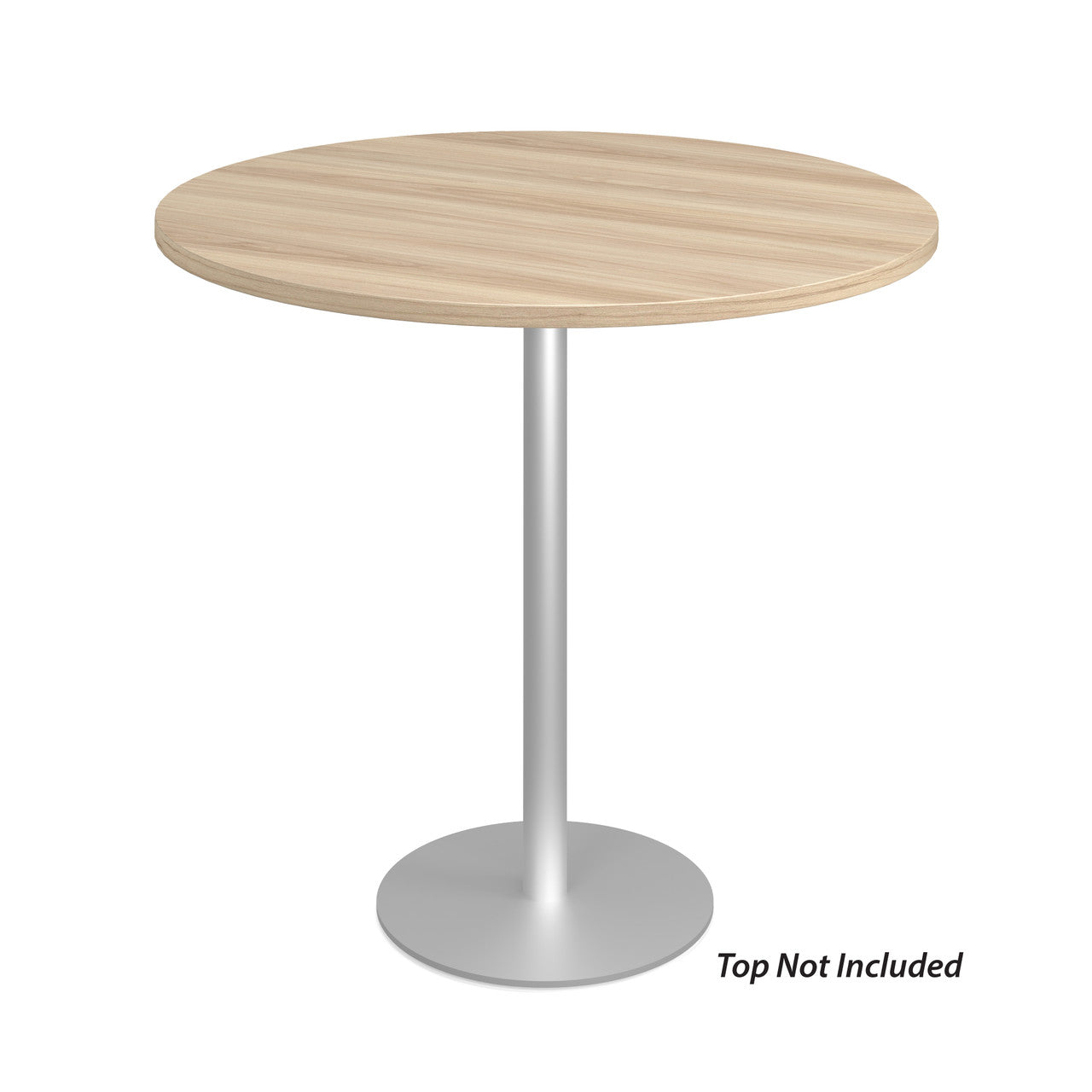 OfficeSource OS Reception Tables  41"H Round Base with Round Post - Stainless Steel