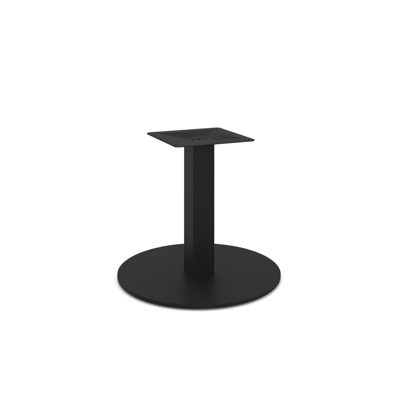 OfficeSource OS Reception Tables  19"H Round Base with Square Post - Black