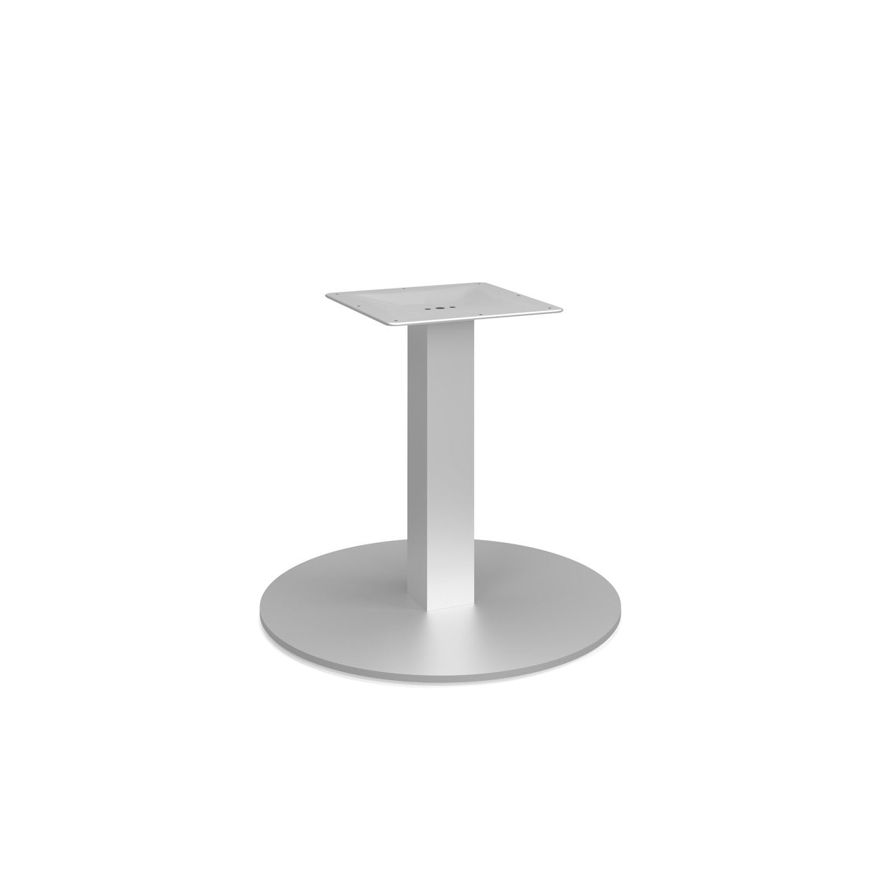 OfficeSource OS Reception Tables  19"H Round Base with Square Post - Stainless Steel