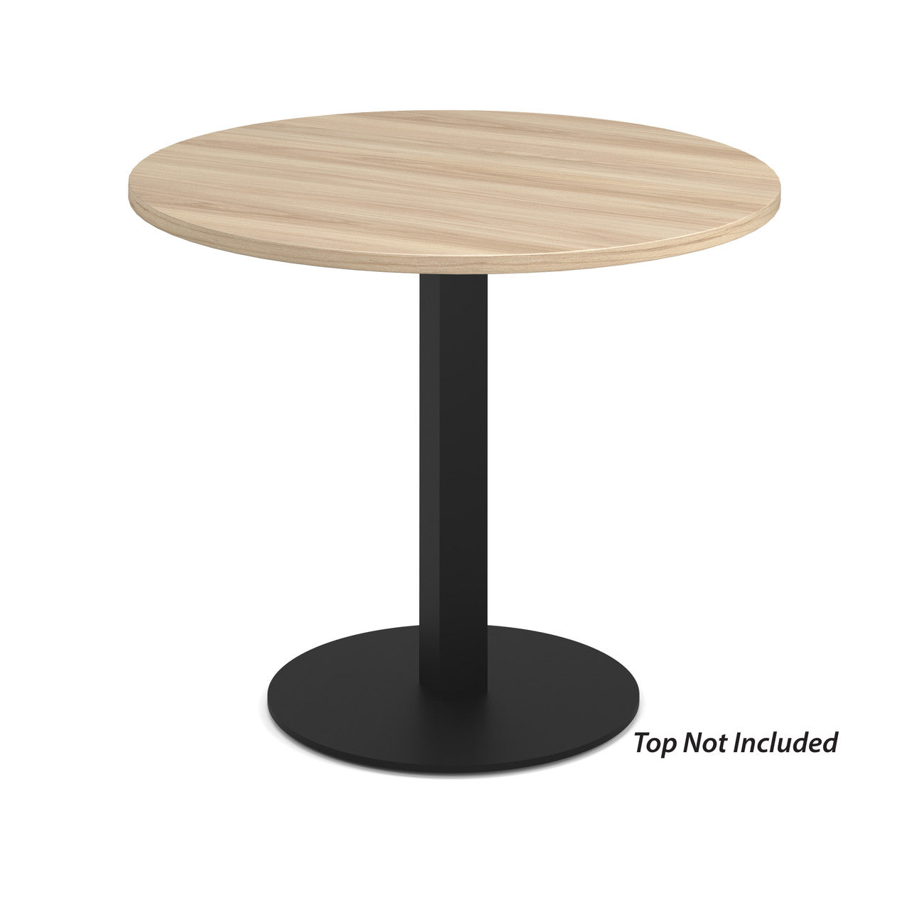 OfficeSource OS Reception Tables  28"H Round Base with Square Post - Black