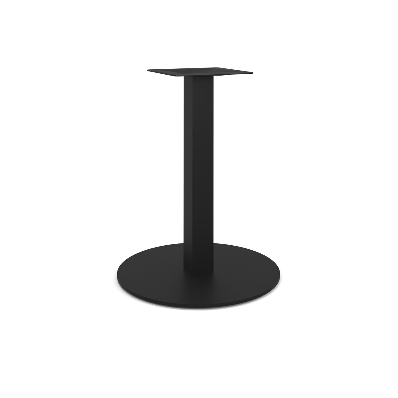 OfficeSource OS Reception Tables  28"H Round Base with Square Post - Black