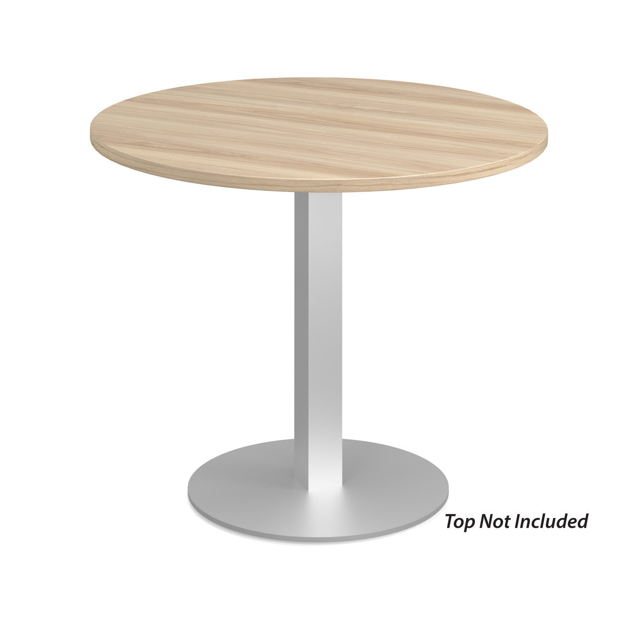 OfficeSource OS Reception Tables  28"H Round Base with Square Post - Stainless Steel