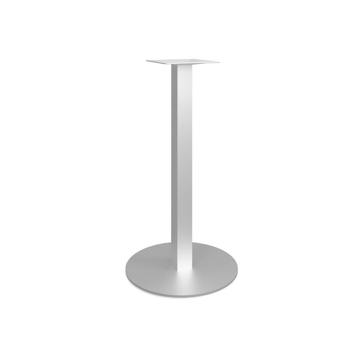 OfficeSource OS Reception Tables  41"H Round Base with Square Post - Stainless Steel