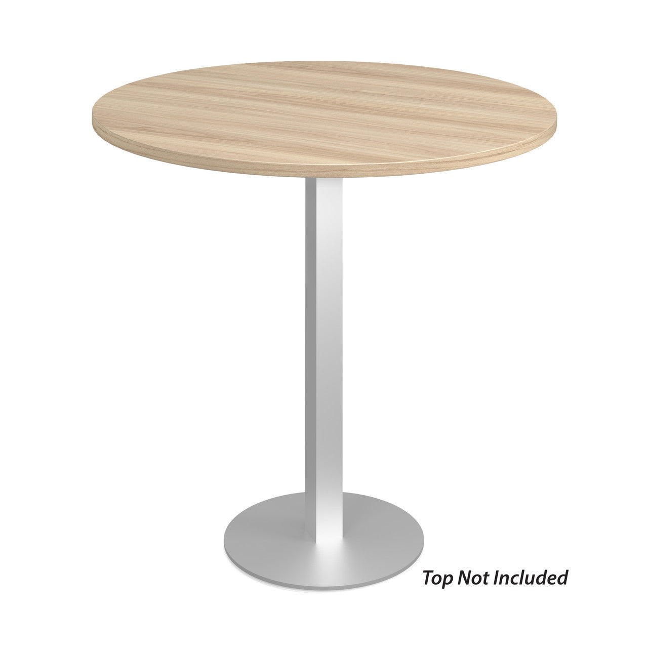 OfficeSource OS Reception Tables  41"H Round Base with Square Post - Stainless Steel