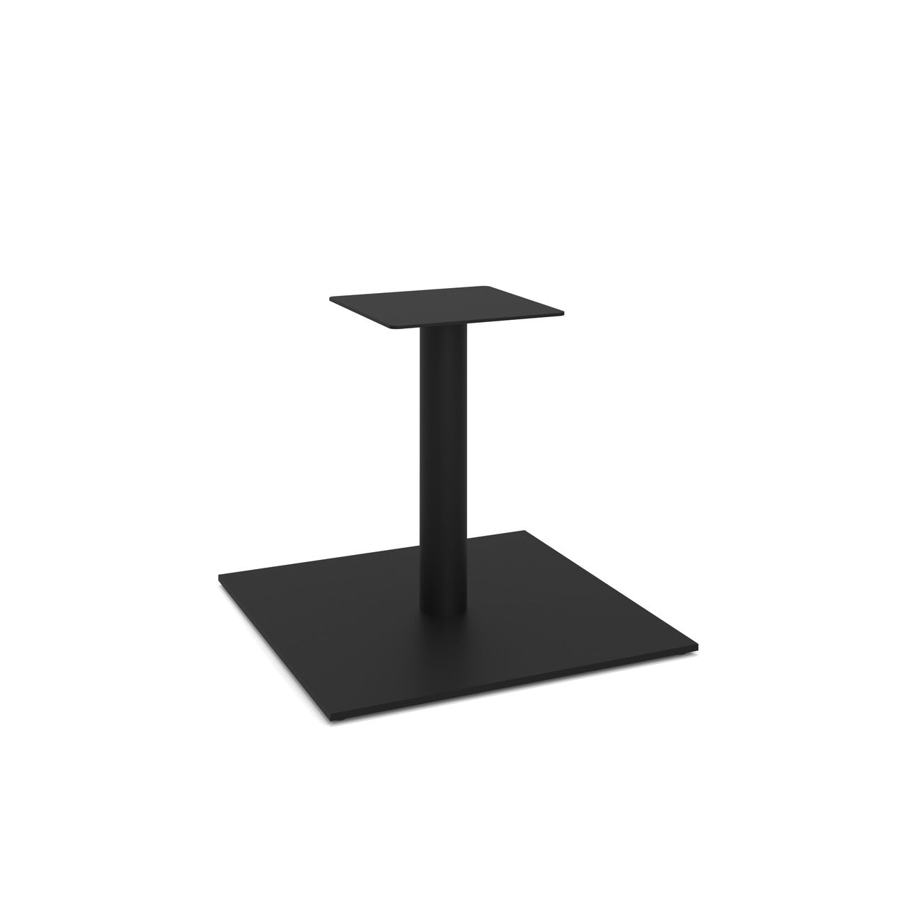 OfficeSource OS Reception Tables  19"H Square Base with Round Post - Black
