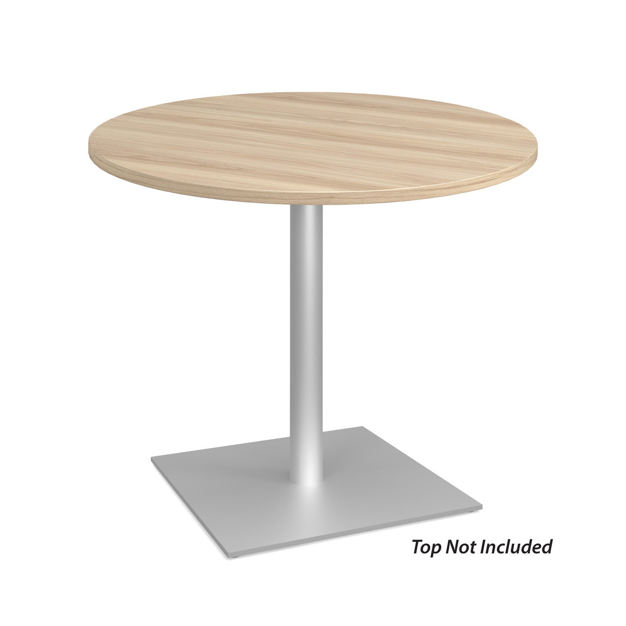 OfficeSource OS Reception Tables  28"H Square Base with Round Post - Stainless Steel