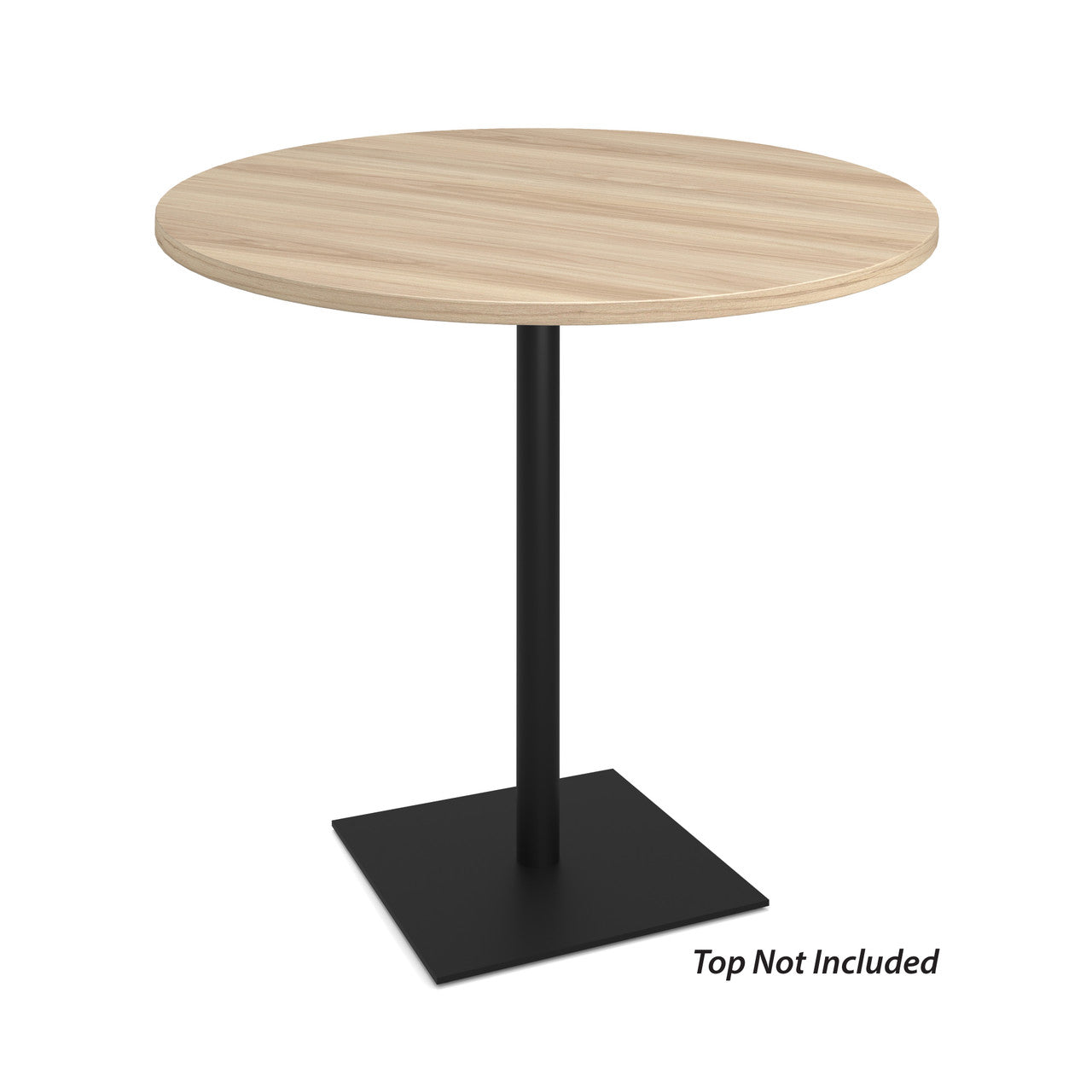OfficeSource OS Reception Tables  41"H Square Base with Round Post - Black