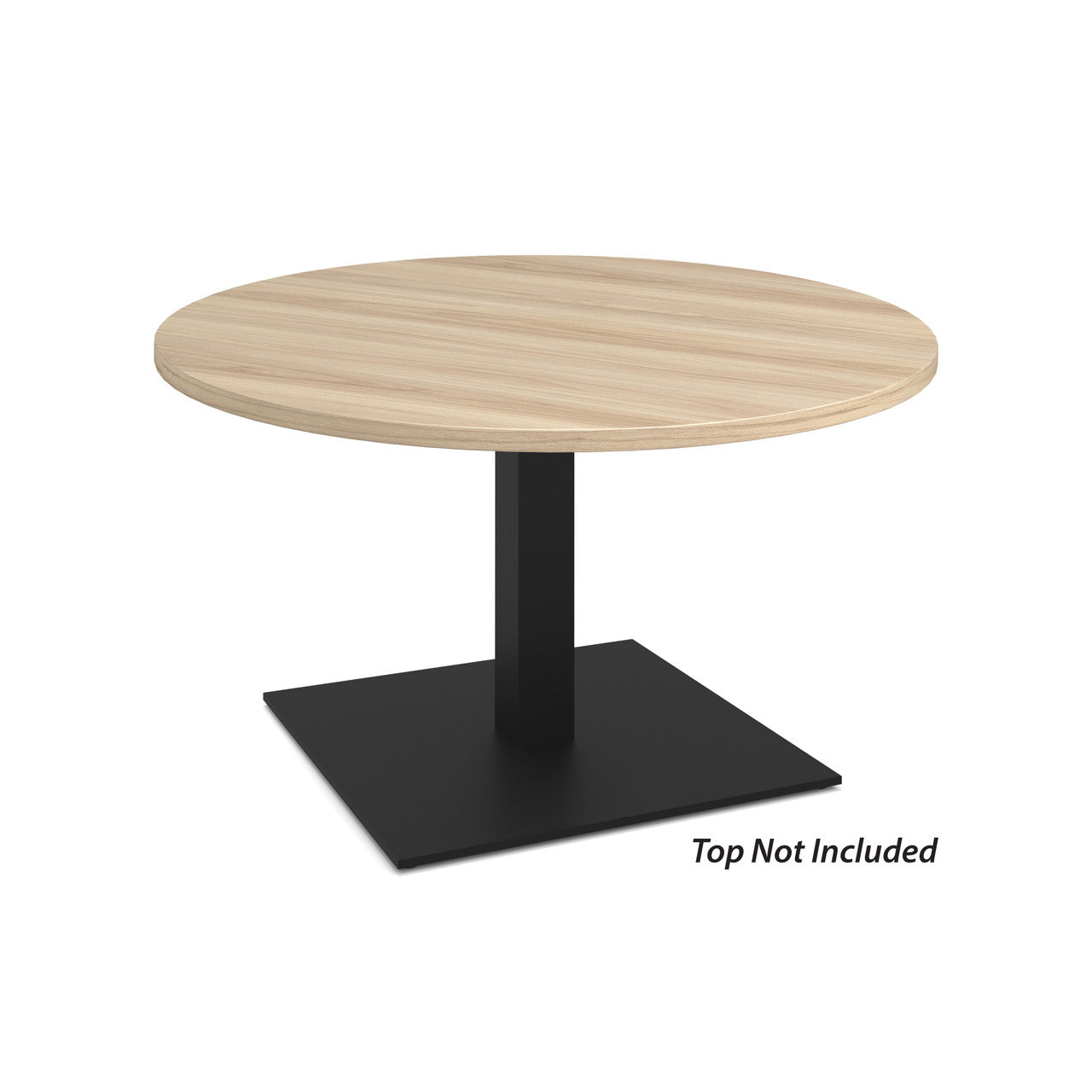 OfficeSource OS Reception Tables  19"H Square Base with Square Post - Black