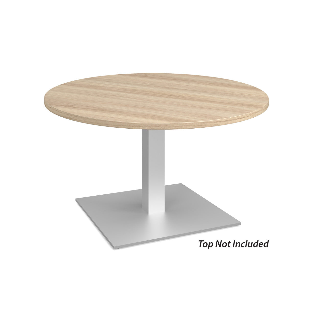 OfficeSource OS Reception Tables  19"H Square Base with Square Post - Stainless Steel